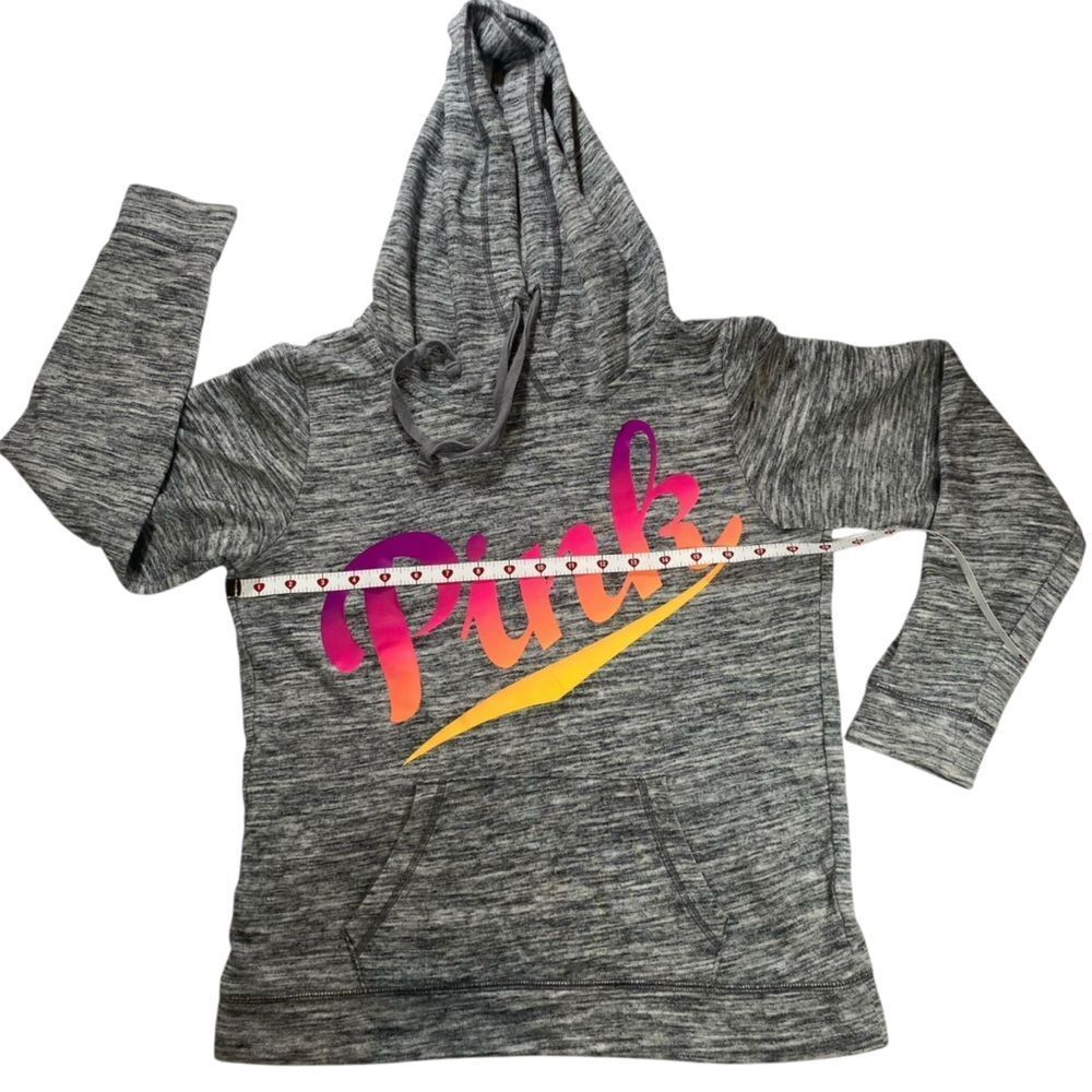 Pink Gray Hoodie‎ with Pink and Orange Accents Size XS